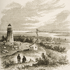 Sandy Hook New Jersey, seen from the lighthouse in the 1870s, c. 1880 (litho)
