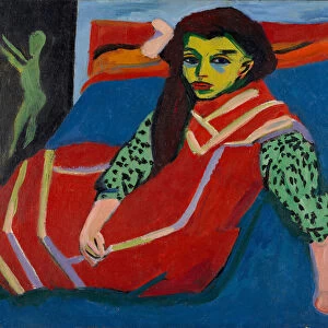 Seated Girl (Franzi Fehrmann), 1910 (oil on canvas)