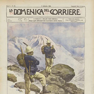 The Sentinels At The Borders Of Italy, At The Little Saint Bernard (colour litho)