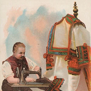 Sewing Machine, Hungary, Austria-Hungary (chromolitho)