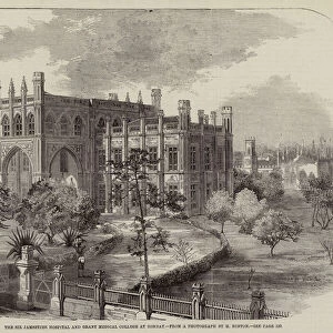 The Sir Jamsetjee Hospital and Grant Medical College at Bombay (engraving)