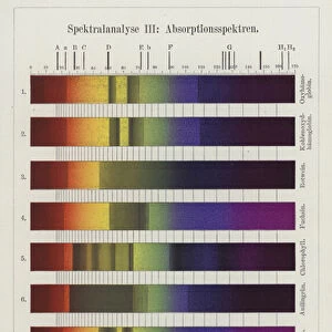 Spectral analysis: absorption spectra (colour litho)