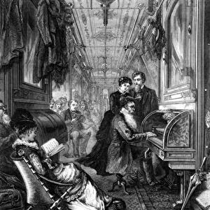 Sunday on the Union Pacific Railway, 1875 (engraving)