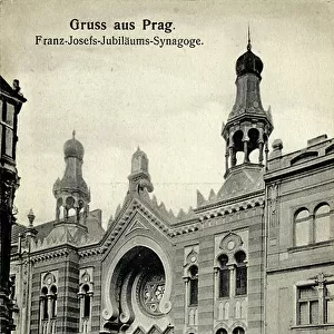 Synagogue in Prague, early 1900s (postcard)
