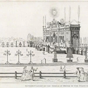 Temple in honour of the Peace of Aix la Chapelle 1749 (engraving)