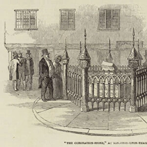 "The Coronation-Stone, "at Kingston-upon-Thames (engraving)