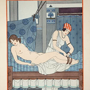 Tying the legs together, illustration from The Works of Hippocrates