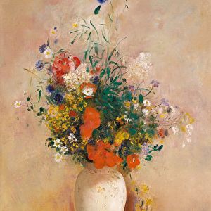 Vase of Flowers (Pink Background), c. 1906 (oil on canvas)