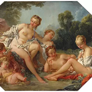 Venus in her Bath surrounded by Nymphs and Cupids, c. 1740-50 (oil on canvas)