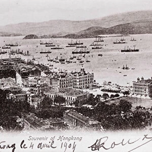 View of Hong Kong Bay (Hong Kong) Photograph of 1904 - Private Collection