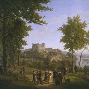 View of the royal castle of Pau where King Henri IV of France and Navarre (1553-1610