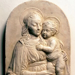 The Virgin with the Child. Marble lowrelief