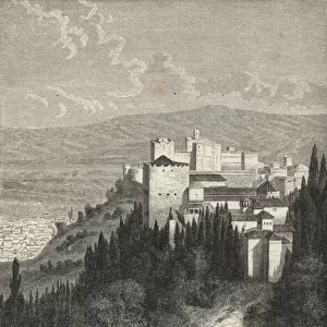 Vue Exterieure De L Alhamra (engraving)