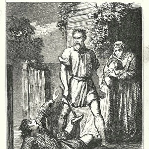 Wat Tyler and the Tax-Gatherer (engraving)