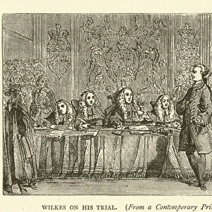 Wilkes on his trial, from a contemporary print (engraving)