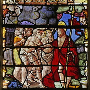 Window depicting the Harrowing of Hell (stained glass)
