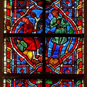 Window w207 depicting Adam weeps? (stained glass)