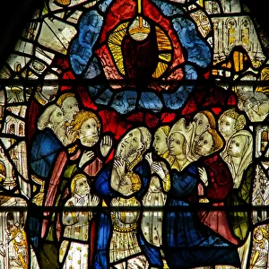 Window w24 depicting the Te Deum - "We Praise thee O God"(stained glass)