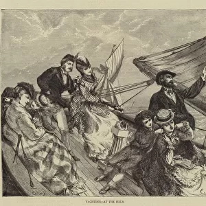 Yachting, at the Helm (engraving)