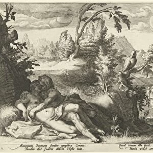 Apollo loves Coronis, Hendrick Goltzius, Franco Estius, 1590