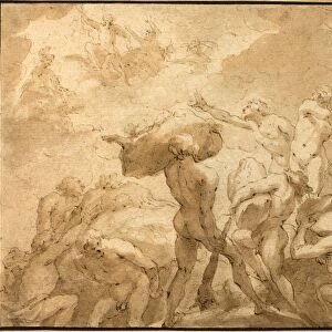 Jan Luyken (Dutch, 1649 - 1712), Battle of the Gods and Giants from Mount Olympus