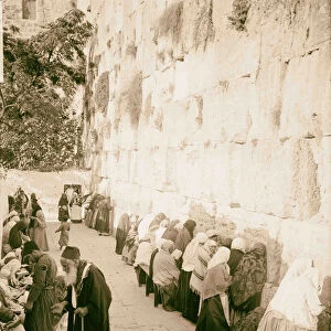 Jews Wailing Wall 1898 Jerusalem Israel