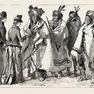 Lady Stanley Receives a Deputation of Cree Indians from the Reserve, Canada 1889