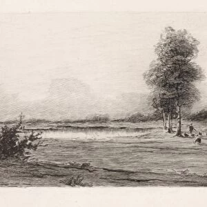 Landscape with pond, Elias Stark, 1891
