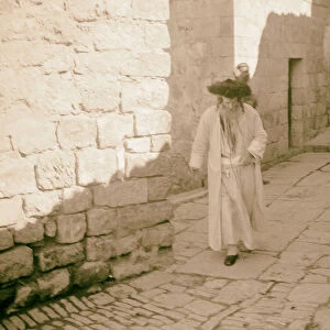 Orthodox Jews usual Sabbath walk Wailing Wall