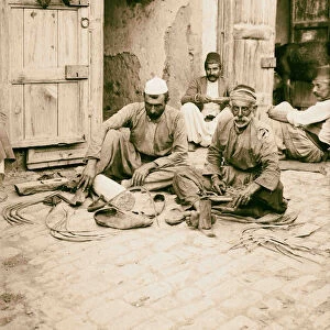 Sharpening sickles 1900 Middle East