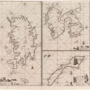 Three-piece waiver of Iceland, Jan Mayen Island and Spitsbergen, Jan Luyken, Johannes
