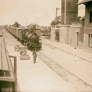 Train Aleppo arriving Homs 1898 Syria Ḥimṣ