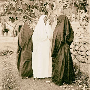 Veiled Muslim women 1898 Middle East Israel Palestine