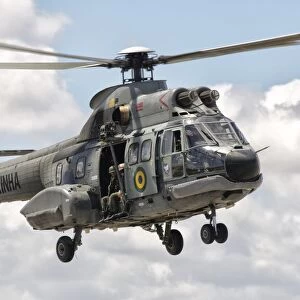 A Eurocopter AS332 Super Puma helicopter of the Brazilian Navy