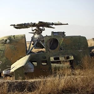 A Mi-35 attack helicopter at Kunduz Air Field, Northern Afghanistan