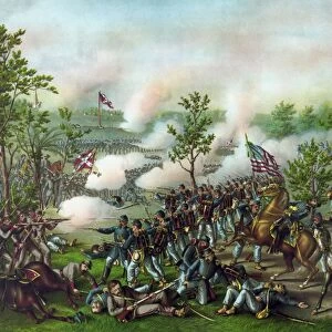 Vintage American Civil War print of The Battle of Atlanta