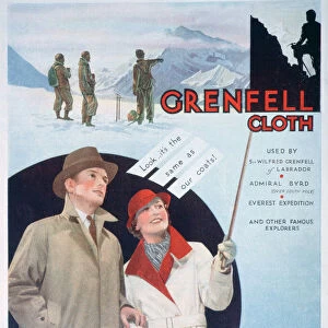 Advert for Grenfell cloth and raincoats, 1937