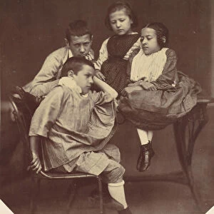 Alfons, Eugen, Marie, and Hermine Antoine, 1850s-60s. Creator: Franz Antoine