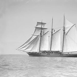 Auxiliary sailing ship Garina under sail, 1911. Creator: Kirk & Sons of Cowes