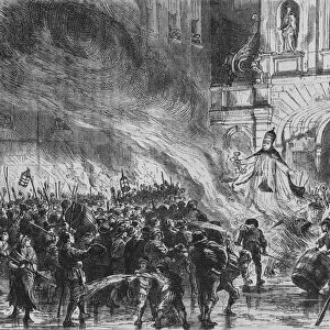 Burning the Pope in Effigy at Temple Bar, c19th century. Artist: G Durand