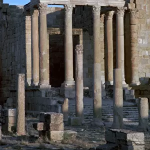 Capitoline temple in the forum of Sufetula, c. 1st century