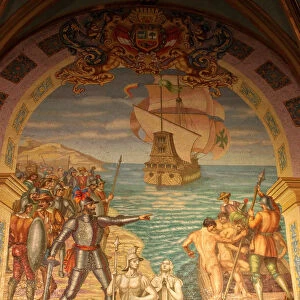 Conquest Of Peru by Francisco Pizarro. Artist: Anonymous