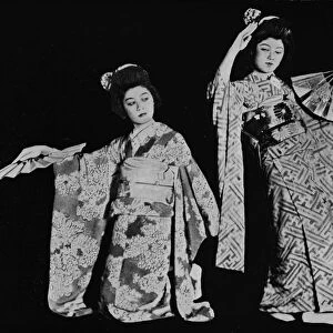 Dancing girl Kimi-chiyo attender almost every Japanese-style party in Tokyo c1900, (1921). Artist: Julian Leonard Street