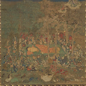 Death of the Historical Buddha (Nehan-zu), 14th century. Creator: Unknown