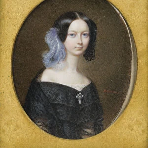 Duchess Helene of Mecklenburg-Schwerin (1814-1858), later Duchess of Orleans, ca 1835. Artist: Meuret, Francois (1800-1887)