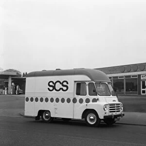 Early 1960s Austin LD high top van (mobile Shop), Scunthorpe, Lincolnshire, 1965