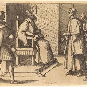 The Envoy of Tuscany thanking the Queen, 1612. Creator: Jacques Callot