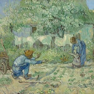 First Steps, after Millet, 1890. Creator: Vincent van Gogh