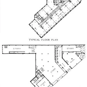 Floor plans, the Genesee Building, Buffalo, New York, 1924
