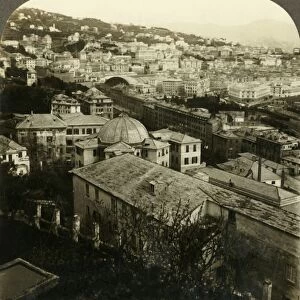 Genoa, east from the Rosazza Gardens, Italy, c1909. Creator: Unknown